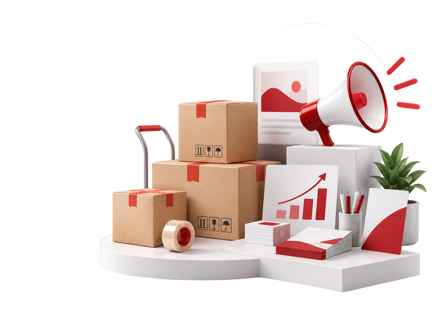 One Line branded products, supply boxes, and promotional items